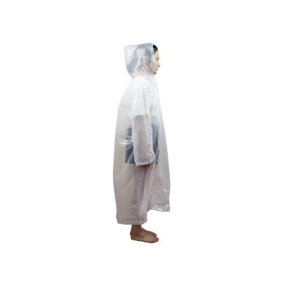 China Travel Disposable Raincoat Bachelor Raincoat Adult PE Raincoat Clothes PE Rain Coat for sale