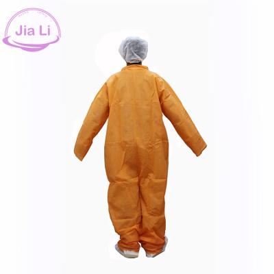 China Adult Disposable Woven Non - Woven Clothing Shirt Collar Zipper Protective Isolation Suit for sale