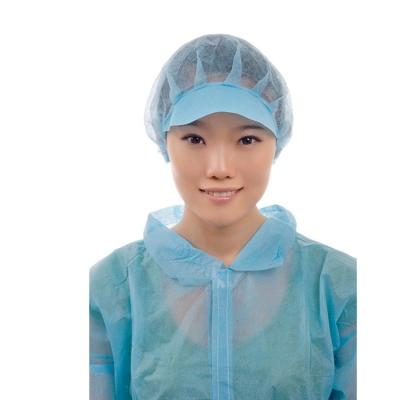 China Polypropylene China Supplier Non Woven Disposable Medical Buffy Head Cap Snood Cap With Paper Crest for sale