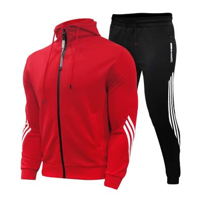 China high quality OEM gym plain fleece men's anti-wrinkle sale tracksuit black fitted wholesale custom made hot for sale