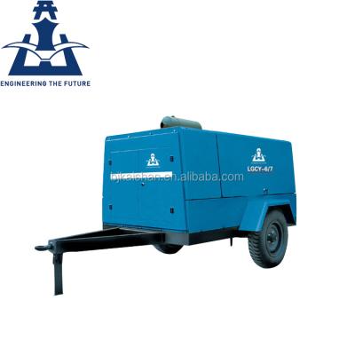 China Kaishan LGCY Lubricated Screw Air Compressor Diesel Driven Portable General Industrial Equipment 6-7 for sale