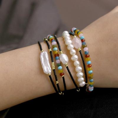 China Fashion Delicate Friendship Wholesale Bohemian Gemstone Handmade Beaded Bracelet for sale