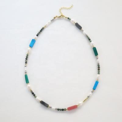 China Funny Handmade African Turquoise Crystal Natural Stone Women Necklace from BOHEMIA for sale