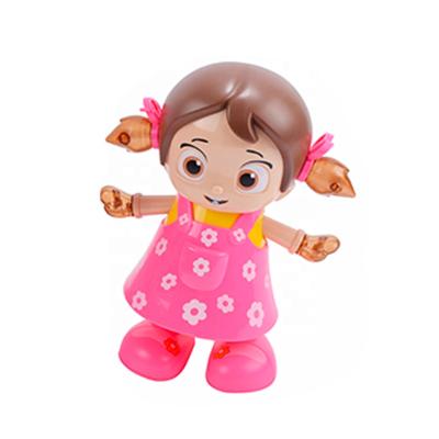 China Light Cute Educational Music Girl Dancing Electric Walking Dolls Toys For Children for sale