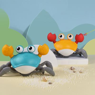 China Cute Floating/Swimming/Side Motion Crab Baby Bath Toys Wind Up Amphibious Baby Toys Pull and Play Crab Bath Toy For Toddlers for sale