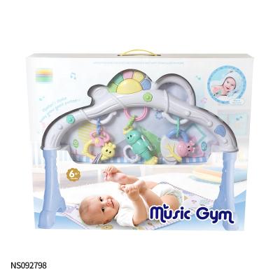 China Multifunctional Rattle Toys Gym Baby Music Baby Play Mat with Light for sale