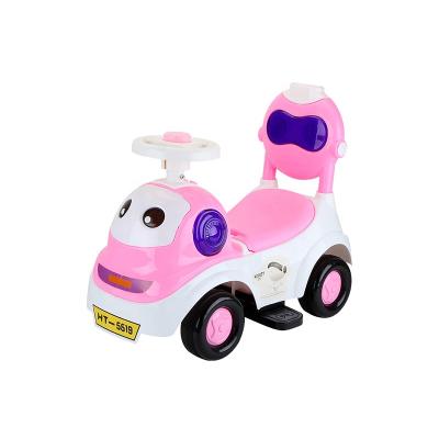 China Baby Slide Car Multi Functional Children Musical Walker Robot Widen Seat Sliding Baby Swing Car for sale