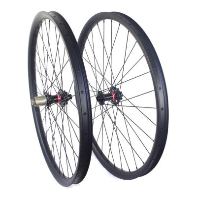 China Mountain Bikes SoarRocs 29er 28x36 Tubeless Ready Asymmetric Wheels 28 Hole Thrust 110x15 148x12 Carbon Wheels Sapim CX Spoke MTB Wheels for sale