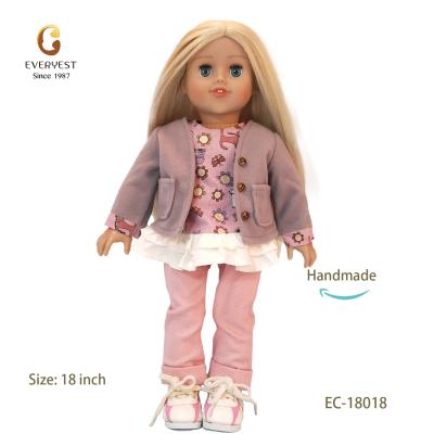 China Educational Toy American Girl 18 Inch Vinyl Dolls Cute Smile Face Design for sale