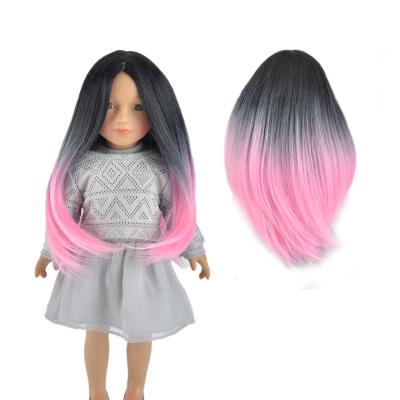 China Wigs for american hair high quality 18inch bjd doll american doll wig, blackpink PVC doll straight long hair for sale