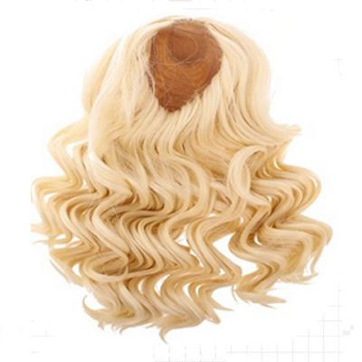 China Cartoon toy high temperature heat resistant hair 1/3 doll 15 cm curly doll wigs 1/4 diy wig 1/6 BJD doll for sale