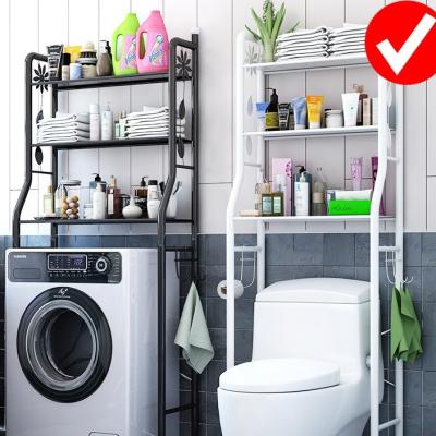 China Modern Stored Smart-Furn Toilet Stainless Steel Bathroom Storage Rack 3 Tier Above Washing Machine Towel Factory Shelf Metal for sale