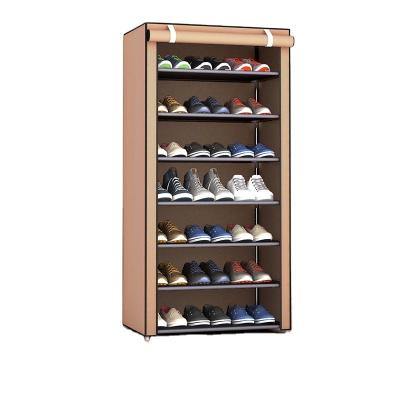 China Portable Adjustable Modular Cube Storage Cabinet Rack Shoe Plastic Box Holder (Size) Layer Smart-Furn Plastic Box Holder With Door Modern Design for sale