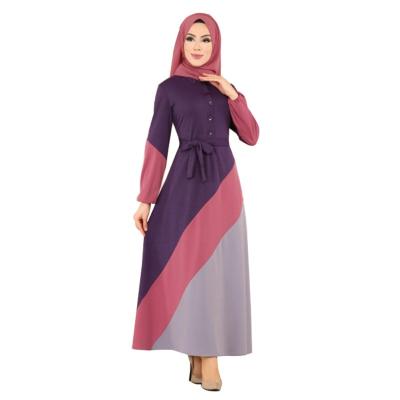 China Designs is 2022middle Polyester Melayu Fashion Elegant Long Sleeve Jilbab Floral Abaya Customized Free Size Baju Kurung for sale