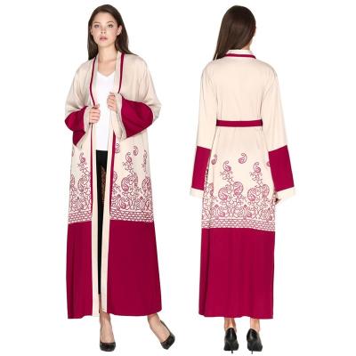 China 2022 New Fashion Baju Kurung High Grade Kebaya Girls Polyester Names Malaysia Costume Printing Islamic Clothing Muslim Dress Long Sleeves for sale