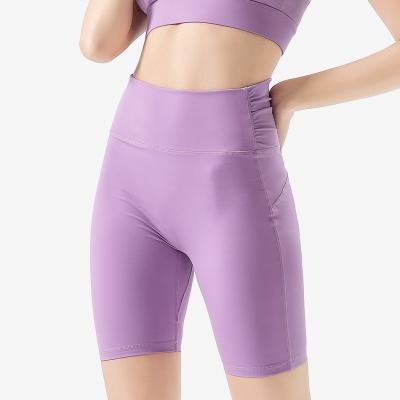 China Breathable High Waist Butt Lift Shorts Gym Shorts Women's Stretch Yoga Biker Shorts for sale