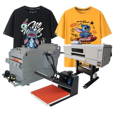 China Plastic T-shirt Digital T-shirt Fabric Printing Machine Heat PET Film DTF Printer With Dual 4720 Printheads for sale