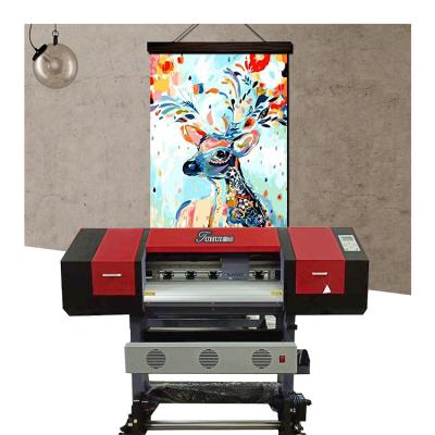 China Inch 60cm eco wallpaper printer New model small size 24 format solvent printer with XP600 print head for sale