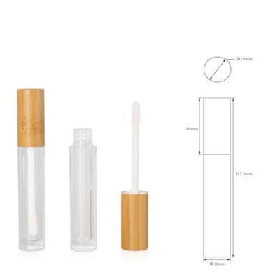 China Bamboo Tube Logo Lip Gloss Tube Custom Lip Gloss Packaging Matte Unique Empty Plastic Container Lip Cosmetic Tube for sale