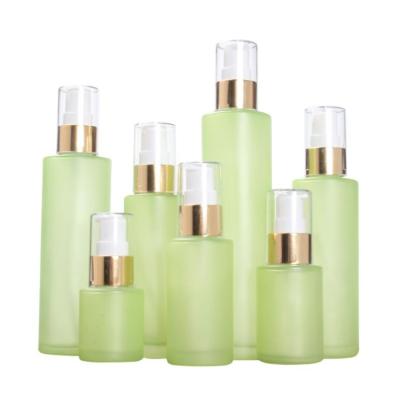 China 2022 New Personal Care HDPE Porcelain Cosmetics Glass White Bottle Set Matte Luxury In Stock Wholesale for sale