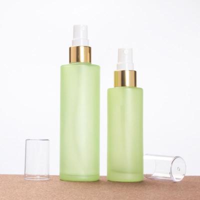 China 2022 New Personal Care Empy Jar Bottle Plastic For Cream Set Cosmetic Set Green Forest Glass Bottle 4Oz And Jar In Stock for sale