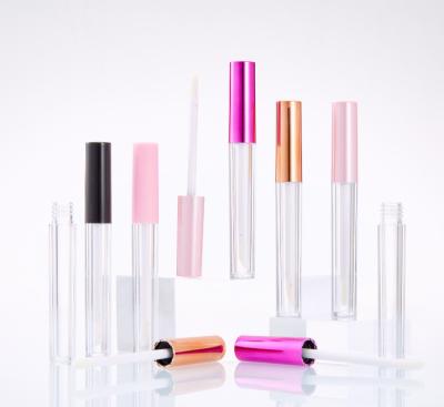 China 2022 Cosmetics New Unique Lip Gloss Clear Crystal 1ml Petg Tube Customize Logo Surface Cosmetic Pcs In Picture Stock for sale