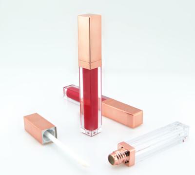 China Custom Interesting Cylinder Clear Logo Surface Cosmetic Lip Plastic Cosmetics Lip Gloss Tube Crown OEM Bottle for sale