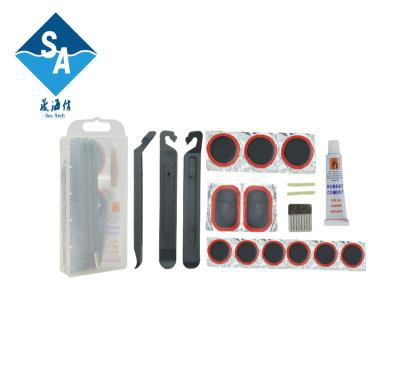 China Bicycle Repairing Tool Kit Tire Repair Tool Kits Set With Glue Quick Repair Tools for sale