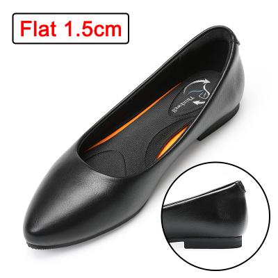 China Lightweight Professional Lightweight Sponge Scratching Flat Office Shoes Anti-Slip Black Work Shoes For Women And Ladies Spring Autumn for sale