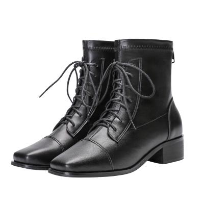 China 2021 New Arrival Winter Women's Skinny Genuine Leather Comfortable Anti-slippery Short Boots Lightweight Fashion Boots For Women for sale