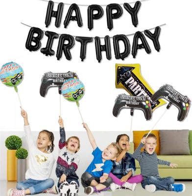 China Gift Toy 22 Pcs Gamer Birthday Party Decoration Game Banner Balloon Kit Party Decoration Controller Balloons for sale