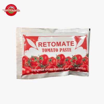 China 40g Flachtomatenpaste in einem Beutel, OEM Doppelkonzentrierte Tomatenpaste zu verkaufen