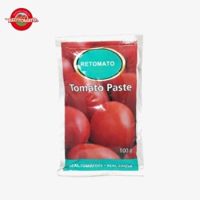 China China Produktion Fabrikpreis 100g Flat Sachet Tomaten Paste 30%-100% Reinheit Süß und Sauer Geschmack zu verkaufen