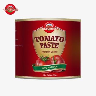 China OEM 210g Konserven Tomatenpaste zum Fabrikpreis entspricht den von der FDA anerkannten ISO HACCP- und Lebensmittelstandards zu verkaufen