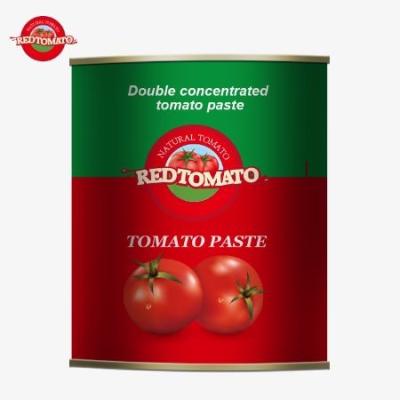 China 800 g ingeblikte tomatenpasta voldoet aan de wereldwijde normen van ISO HACCP BRC en FDA-voorschriften Te koop