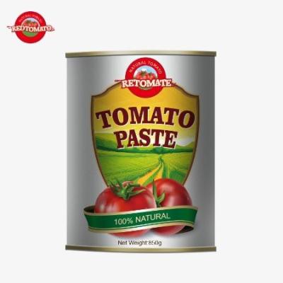 Chine 850g de pâte de tomate concentrée en conserve de haute qualité fraîche en étain à vendre