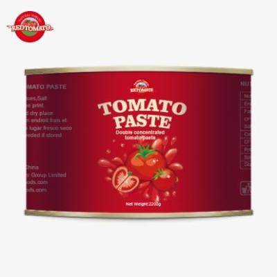 China Fábrica de Tomates 28-30% Brix Pasta de Tomate em lata 2200g Pasta de Tomate de lata Alta qualidade fresca à venda