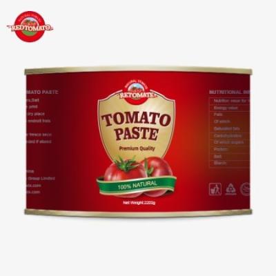 China Fábrica de Tomate oferece pasta de tomate enlatada com embalagens em latas de 2200g, garantindo uma qualidade de frescura superior à venda