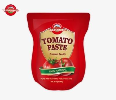 China 56 g Stehbeutel mit doppelt konzentrierter Tomatenpaste mit einer Reinheit von 28% bis 100% zu verkaufen