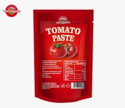 China Factory Price Custom Printed Stand Up Pouch Bag 70g Tomato Sauce Paste Sachet Food Packaging Pouch Bag for sale