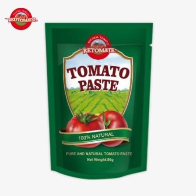 China Eine 80g große Tasche mit doppelt konzentrierter Tomatenpaste wird mit einer Reinheit von 30% bis 100% angeboten zu verkaufen