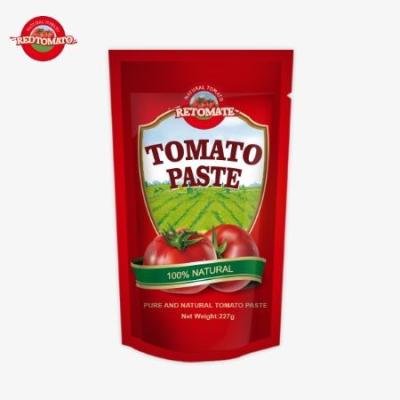 China ISO-Tomatensäcke 227g Doppelkonzentrierte Tomatenpaste mit einer Reinheit von 30% bis 100% zu verkaufen