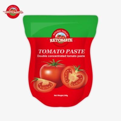 China Komfortabel und schmackhaft Die 340g rote Tomatenpaste Stand-up-Sachet bietet ein herrliches kulinarisches Erlebnis zu verkaufen