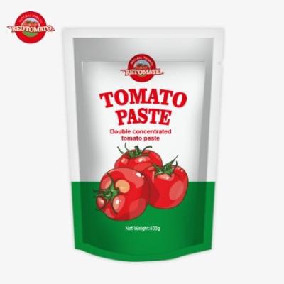 Κίνα 400g Stand-up Sachet Tomato Paste Εύκολο γευστικό 30%-100% καθαρότητα προς πώληση