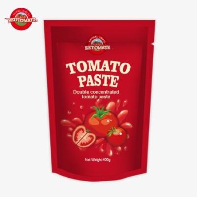 China 400g Stand-up-Tomatensäcke Paste praktisch und geschmackvoll mit einer Reinheit von 30% bis 100% zu verkaufen