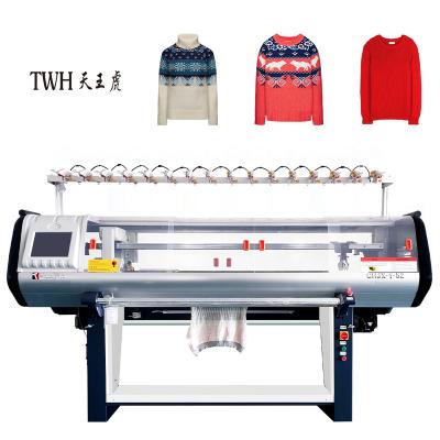 Chine Second hand Home Use Mutton Cloth Double System Sweater 12gg Flat Knitting Machines for Sale à vendre