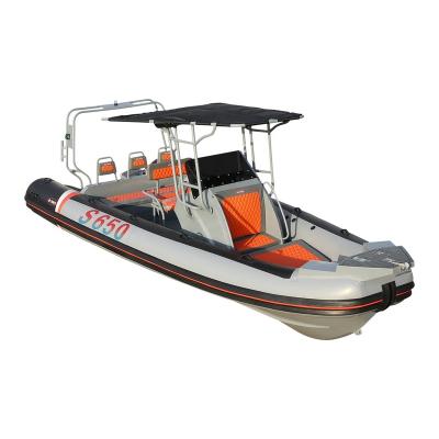 China Water entertainment 21feet RIB650 Taiwan hypalon RIB boat aluminum fishing boat for sale