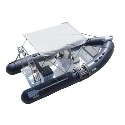 China Fiberglass 14ft 4.3m RIB430 China Rubber Dinghy Rigid Inflatable Fishing Boat Boat for sale