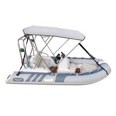 China NEW STYLE 12.8 Feet RIB390 Fiberglass Recreational Boat Rigid Inflatable Boat for sale