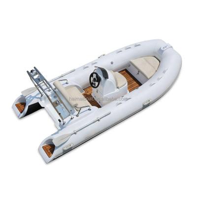 China Fiberglass 12.8 Feet RIB390 Recreational Fiberglass Rig Rigid Inflatable Boat for sale